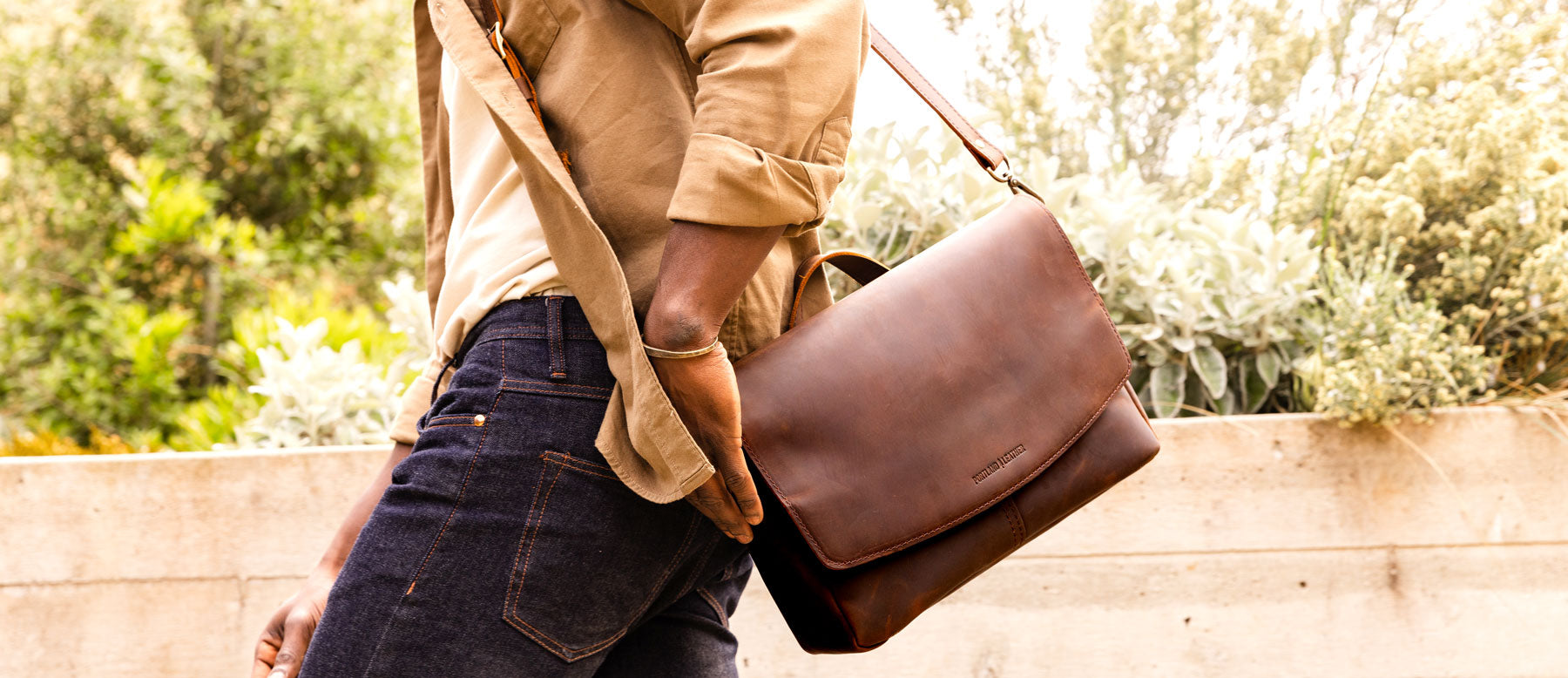 Handmade Leather Crossbody Bag Man Purse Mens Crossbody Bag 