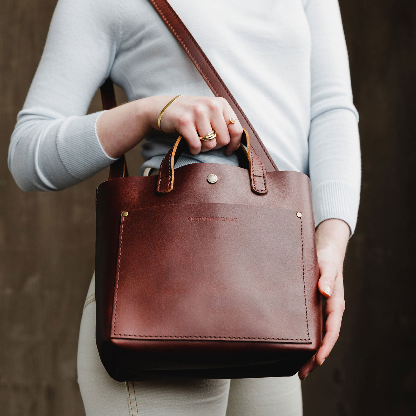 Almost Perfect' Mini Crossbody Tote Portland Leather Goods