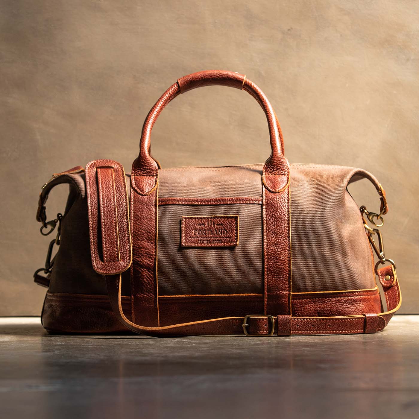 Canvas Leather Duffle Bag