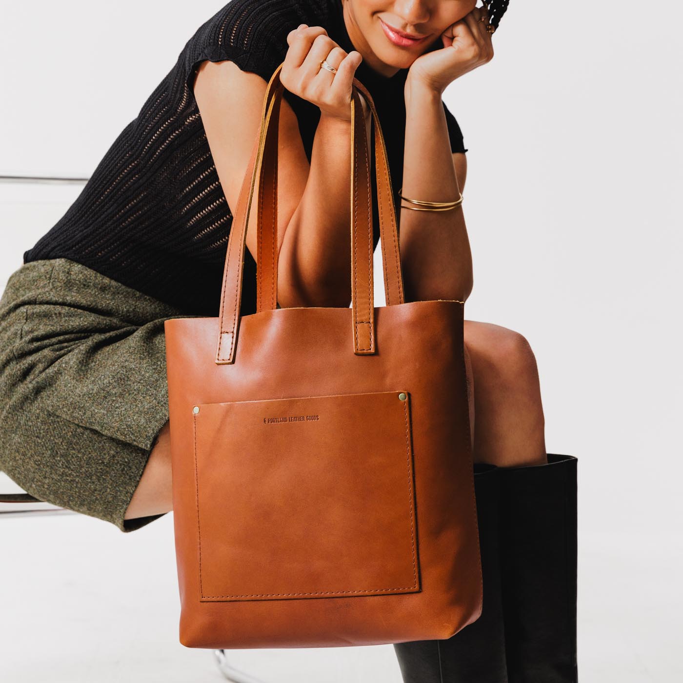 Leather tote bag crossbody Clearance