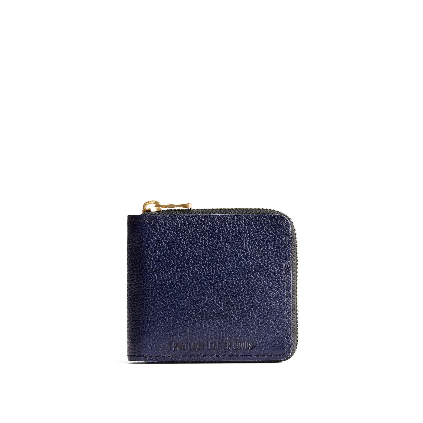 backpack zipper leather wallets Small Zipper Bifold Wallet, Cobalt