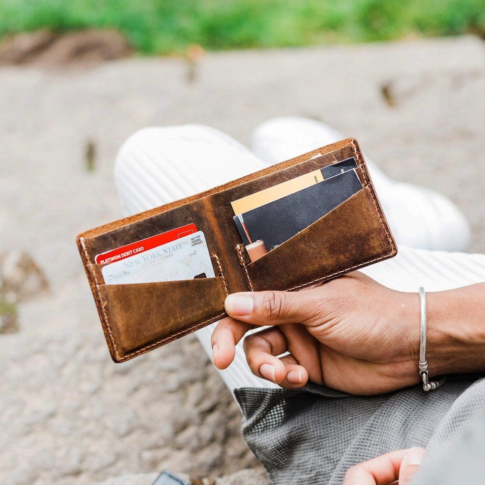 Slim Bifold Leather Wallet