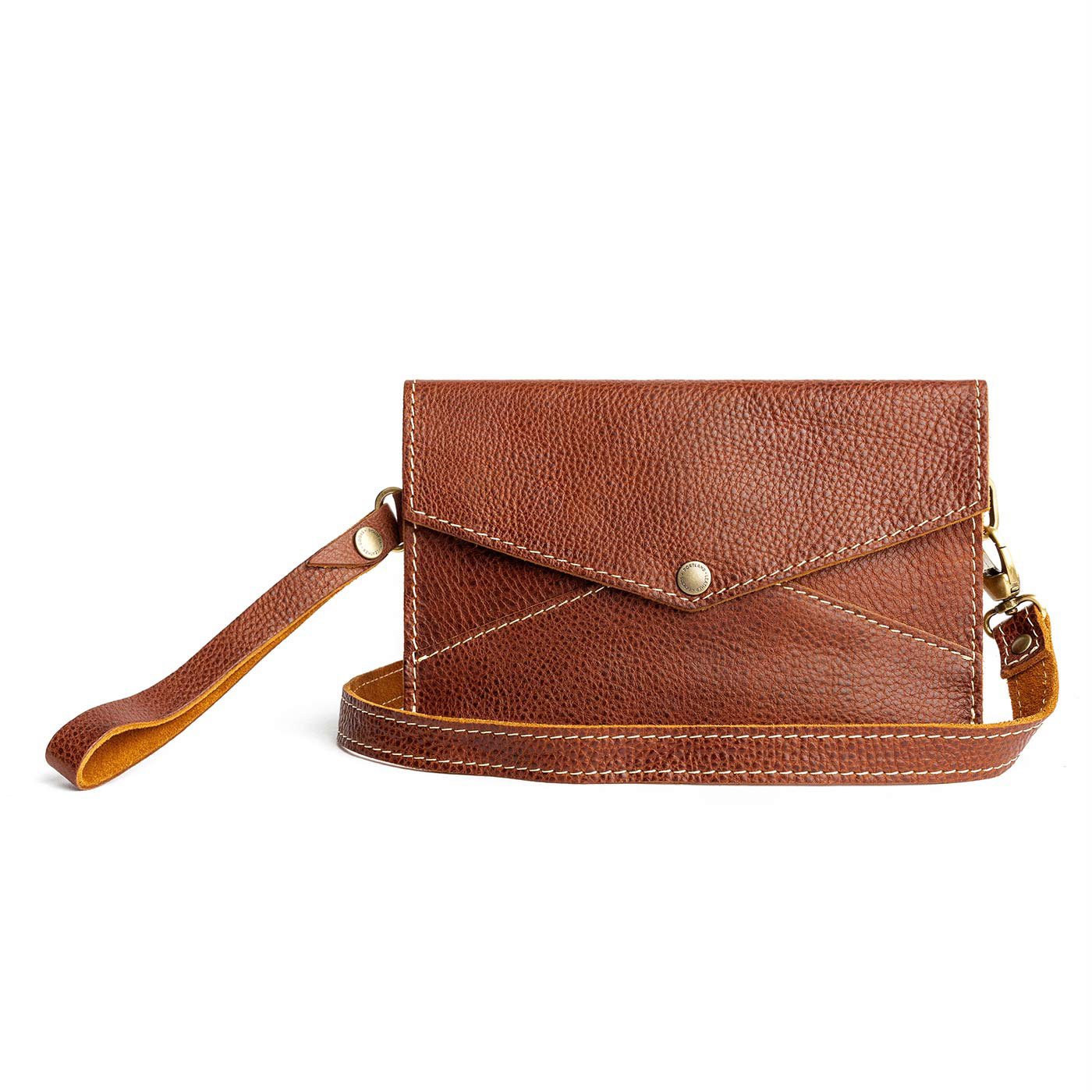 Envelope Crossbody Bag in French Blue Leather