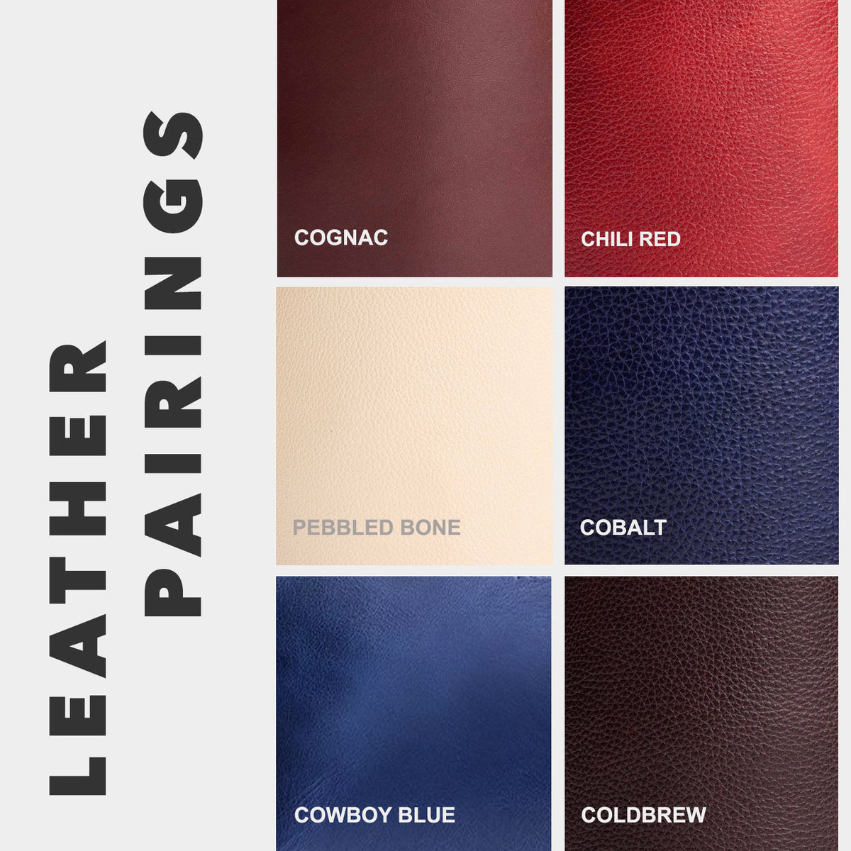 Cardigan | Leather pairings infographic