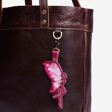 Orchid | Fairy shaped keychain with a swivel lobster clasp