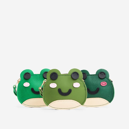 Bacalar | Frog-shaped pouch with zipper opening and wristlet