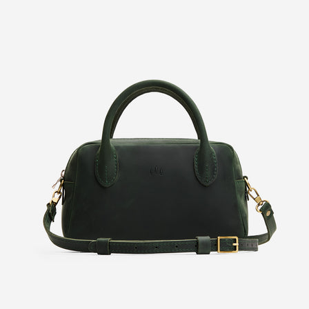 Evergreen*Small | Bowler styled bag with a crossbody strap