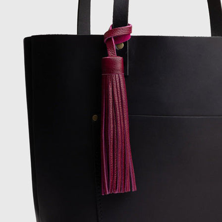 Orchid*Jumbo | Fringed leather tassel with leather loop