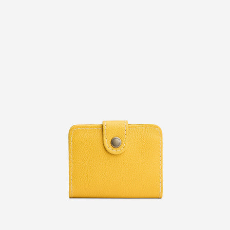 Pomello | Small leather wallet with snap closed