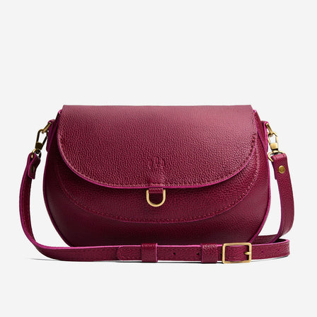 Orchid*Small | Petite leather Crossbody with a flap and magnetic closure