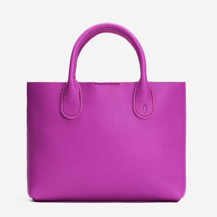 Cattleya*Small | Petite tote purse with structured leather handles and crossbody strap
