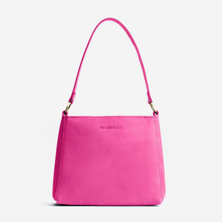 Royalty*Large | Large triangular shoulder bag with antiqued brass finished hardware