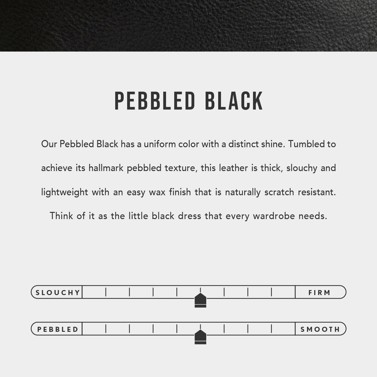 All Color: Pebbled--black | infographic