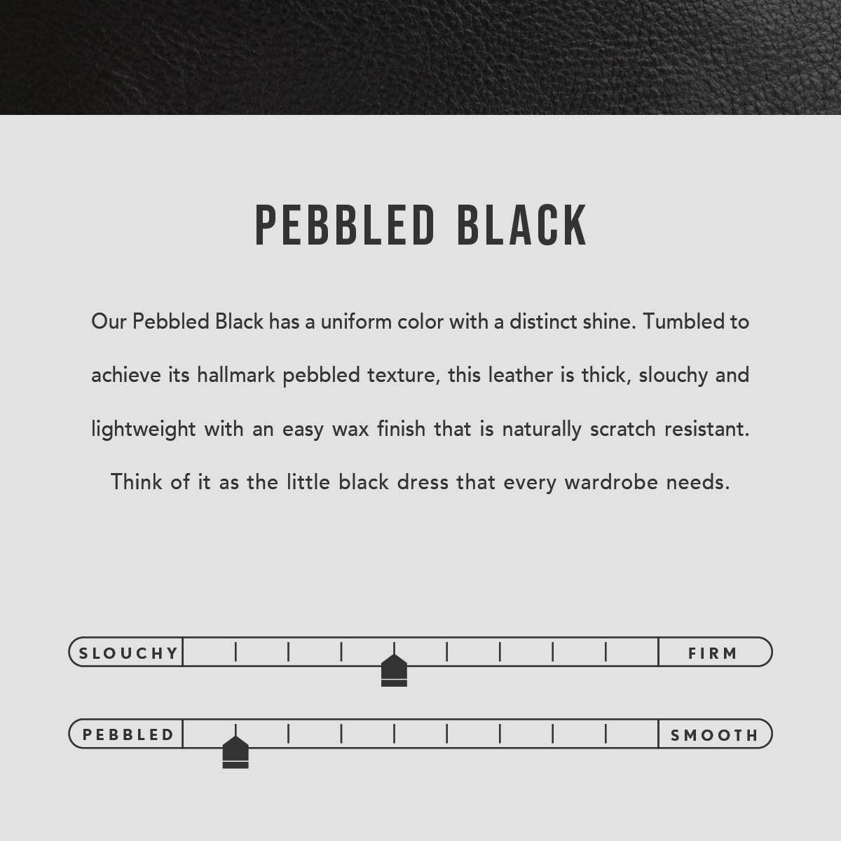 All Color: Pebbled--black | infographic