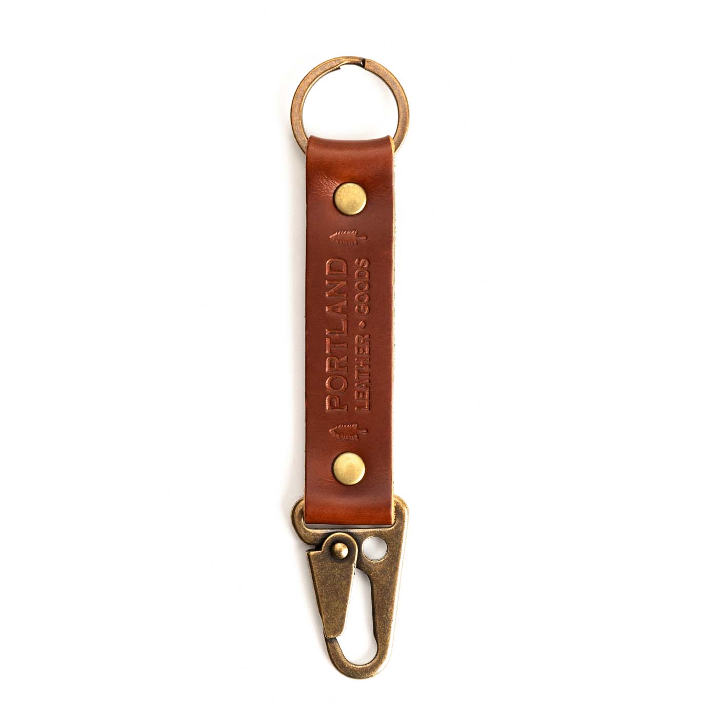 Madrone*Long | leather logo branded keychain 