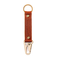 Chestnut*Long | leather logo branded keychain 