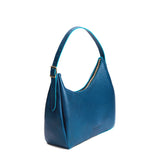 Caspian Medium | U-shaped, flat-bottomed leather shoulder bag with adjustable strap