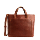 Nutmeg Zipper | Midsize crossbody tote with handles and a pocket