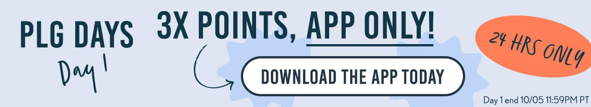 Banner promoting a 24 hour promotion with 3 times points earned on all purchases in App