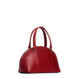 Chili Red Small | A half circle crossbody bag with handles and removable crossbody strap 