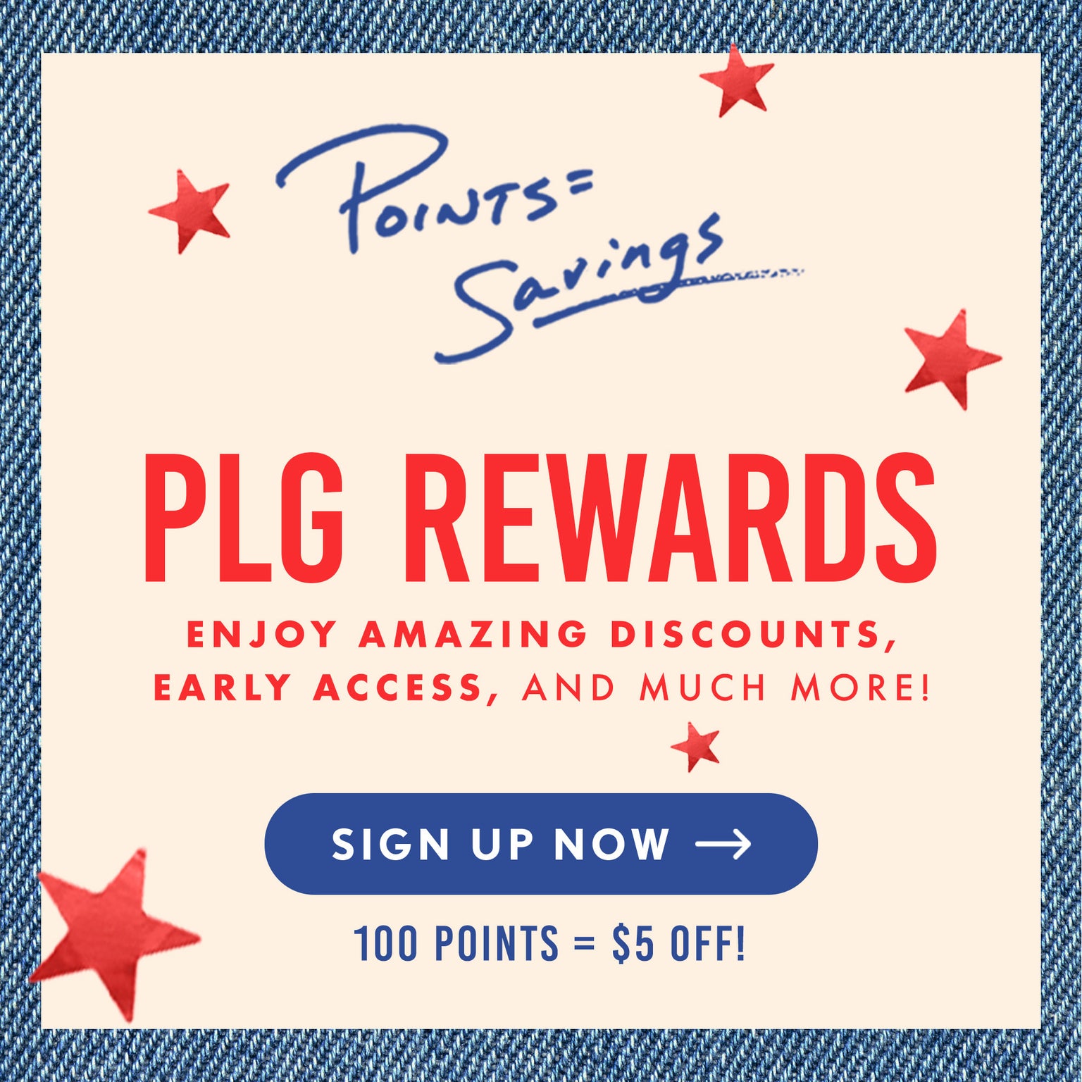 Rewards Banner, Earn 1 point for every $1 spent. Sign up to start earning points.