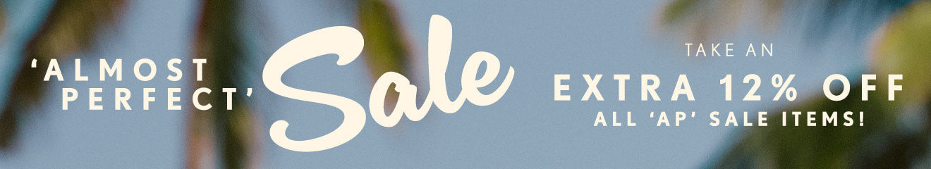 A promotional sale banner with the text 'ALMOST PERFECT' Sale and 'TAKE AN EXTRA 12% OFF ALL APPLIANCE ITEMS!'