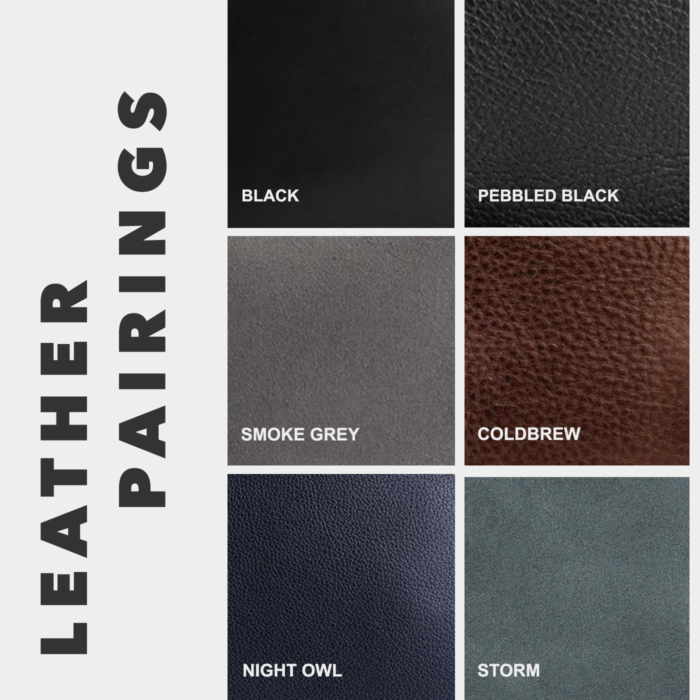 Black | Leather pairing information
