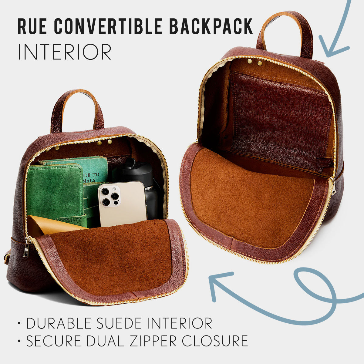 bycast leather convertible backpack Rue Convertible Backpack