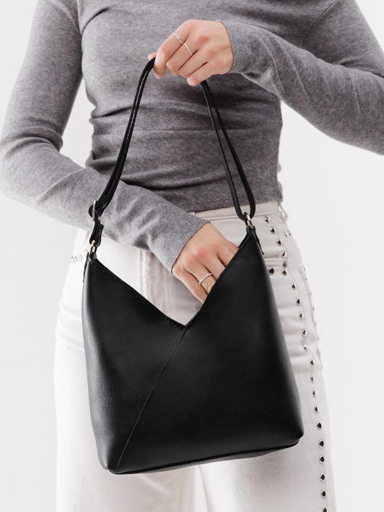 Portland Leather Goods large black tote Portland Leather Goods large black tote