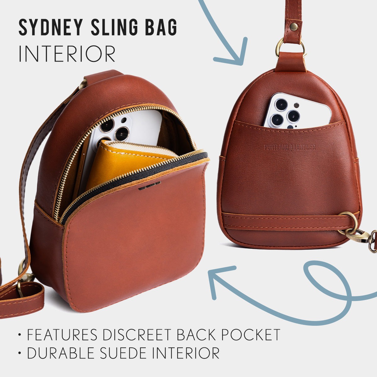 cynnie leather sling backpack Sydney Sling Bag