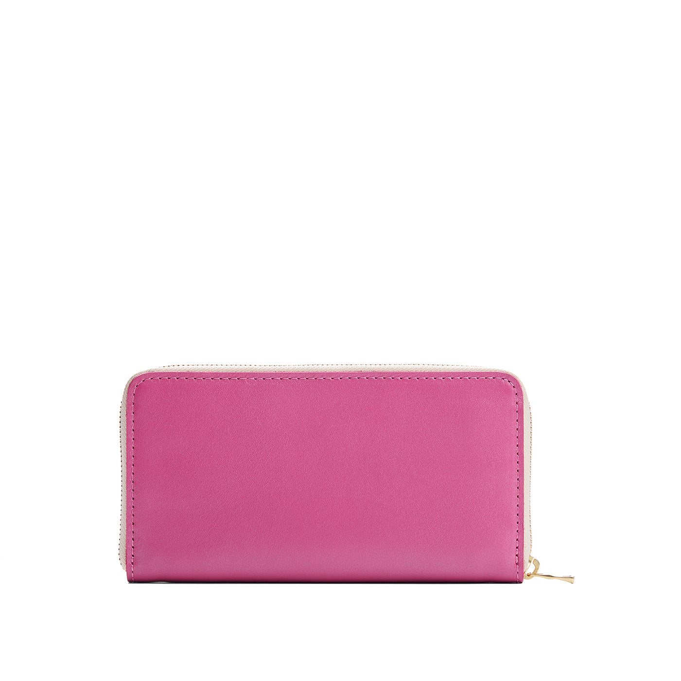 Lip Gloss | Large accordion leather wallet with zipper and PLG logo
