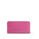 Lip Gloss | Large accordion leather wallet with zipper and PLG logo