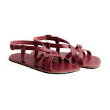 Marsala | Strappy leather sandals with two buckle accents