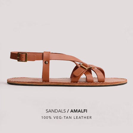 Miele | Strappy leather sandals with two buckle accents