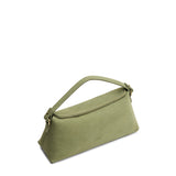 Laurel | Leather bowler bag with magnetic closure against a white background