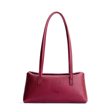 Orchid | Leather bowler bag with magnetic closure