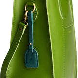 Sea Glass | Simple oval tab tassel with Sam Browne closure on a bag