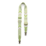 Bamboo | Strap with chevron pattern and brass-toned hardware