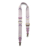 Lilac Sky | Strap with chevron pattern and brass-toned hardware