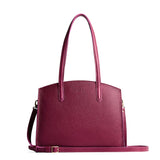 Orchid Large | Leather tote bag with handles, adjustable crossbody strap, zipper top, and two back pockets