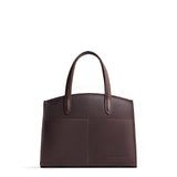 Moose Medium | Leather tote bag with handles, adjustable crossbody strap, zipper top, and two back pockets