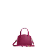 Orchid Mini | Leather tote bag with handles, adjustable crossbody strap, zipper top, and a back pocket