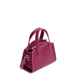 Orchid Mini | Leather tote bag with handles, adjustable crossbody strap, zipper top, and a back pocket