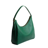 Bacalar Large | U-shaped, flat-bottomed leather shoulder bag with adjustable strap