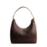Coldbrew Large | U-shaped, flat-bottomed leather shoulder bag with adjustable strap