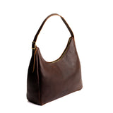 Coldbrew Large | U-shaped, flat-bottomed leather shoulder bag with adjustable strap