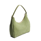 Laurel Large | U-shaped, flat-bottomed leather shoulder bag with adjustable strap