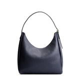 Night Owl Large | U-shaped, flat-bottomed leather shoulder bag with adjustable strap