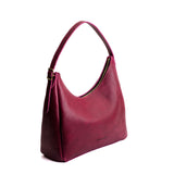 Orchid Large | u-shaped, flat-bottomed leather shoulder bag with adjustable strap