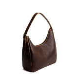 Coldbrew Medium | U-shaped, flat-bottomed leather shoulder bag with adjustable strap
